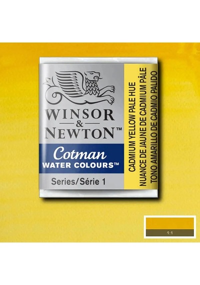 Winsor & Newton Cotman Yarım Tablet Sulu Boya 119 Cadmium Yellow Pale Hue Çok Renkli