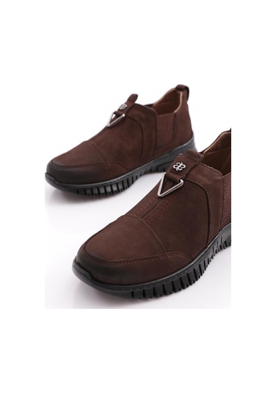 Dgn 1453-1 Kadın Comfort Ayakkabı Kahverengi