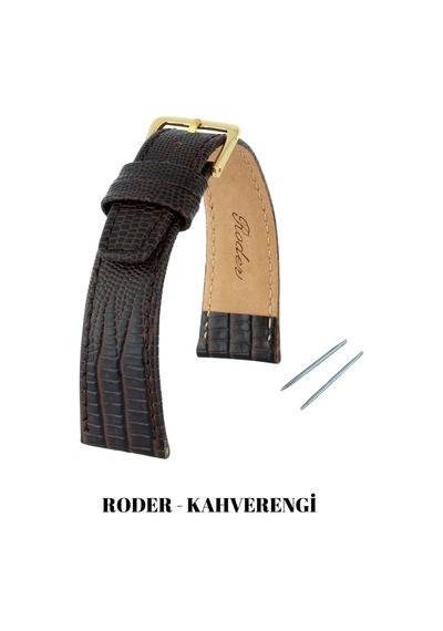 R4148 Roder Deri Kayış - Kahverengi - 24mm Şeffaf
