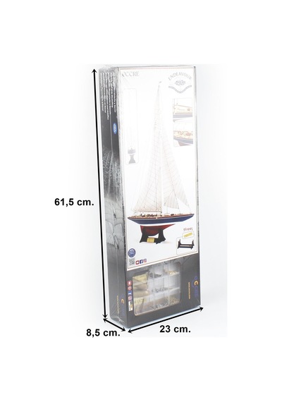 Occre 12013 1/75 Ölçek, Endeavour Yacht America's Cup 1934, 53 Cm. Yelkenli Yat, Ahşap Model Kiti