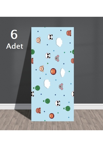 30x60 Cm Kendinden Yapışkanlı Çocuk Odası Kaplama Xph072mavi-12
