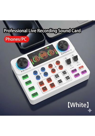 Blic Pro+ Ksa2 Beyaz Live Stream Sound Card Profesyonel Canlı Yayın Ses Kartı