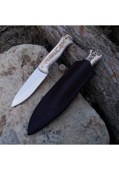 Bushcraft Av Avcı Doğa Kamp Bıçağı Kahverengi - Gümüş