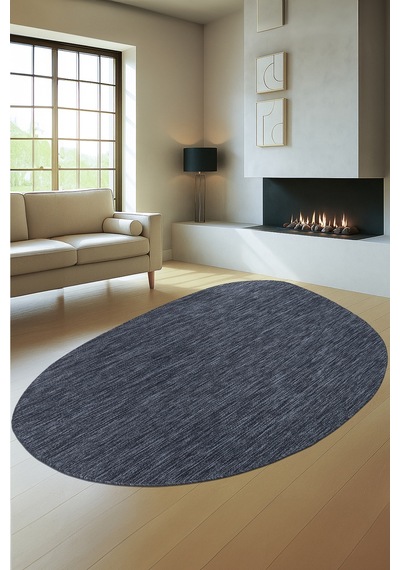 Konfor Halı Tema 9034 Lacivert Sisal Hasır İç Dış Mekan Kilim Dekoratif Bahçe Balkon Salon Halısı Lacivert