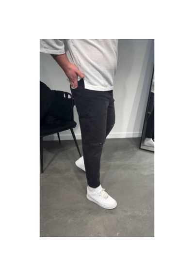 Butik İstanbul Erkek Siyah Dizi Yırtık Boyfriend Jean Butik İstanbul Erkek Siyah Dizi Yırtık Boyfriend Jean