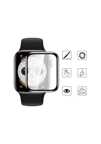Watch 44mm Mkst Mat Eko Pmma Pet Saat Ekran Koruyucu - Siyah