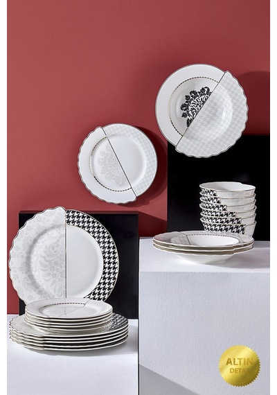 Neva N3276 Berry Hibrit 24 Parça 6 Kişilik Yemek Takımı