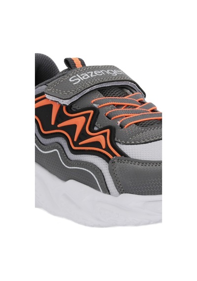 Slazenger Explorer I Erkek Çocuk Cırt Cırtlı Koyu Gri Günlük Spor Ayakkabısı
