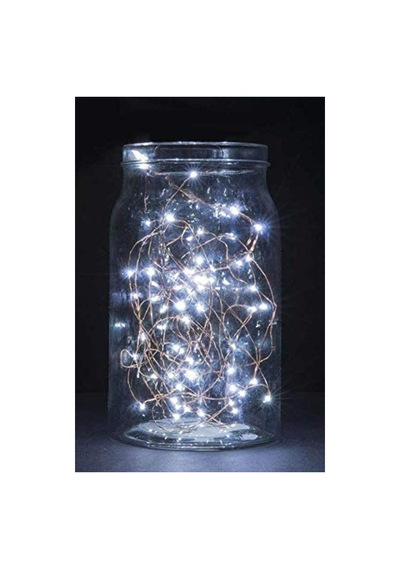 5 Metre Pilli Dekoratif Beyaz Led Aydınlatma Işığı