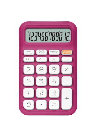 Daxı X-150 12 Haneli Küçük Boy Hesap Makinesi Fuşya 124-Pembe