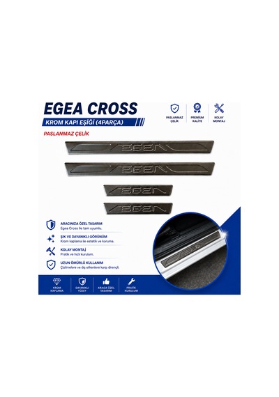 Egea Cross Krom Kapı Eşiği 4parça Paslanmaz Çelik Fıategeacrkket0000000001