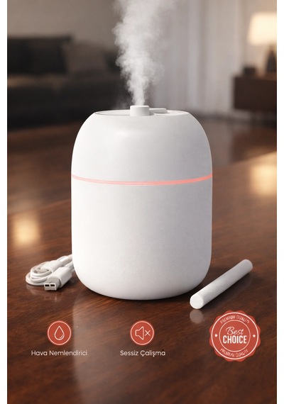 Sessiz Ultrasonik Hava Nemlendirici 220ml Buhar Makinesi Gece Lambalı Usb Ofis Ev Tipi