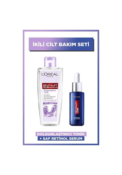L'Oréal Paris Saf Retinol Gece Serumu 30 ML + Revitalift Filler Dolgunlaştırıcı Tonik 200 ML