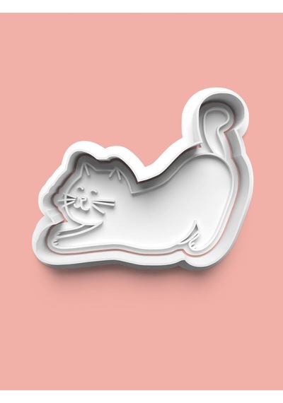 Spor Yapan Kedi Kurabiye Kalıbı Ve Şeker Hamuru Kalıbı