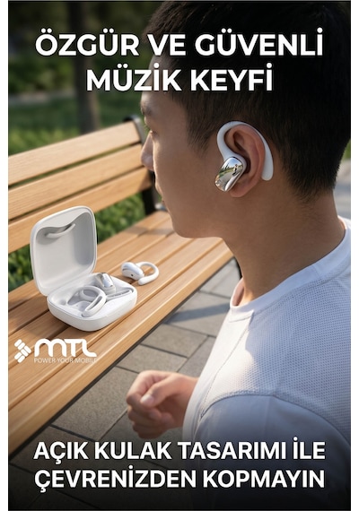 Ows Sporcu Kablosuz Bluetooth Kulaklık Kulak Üstü Ultra Konforlu Air Conduction Tipi Mt934
