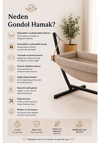 Quero Puanti Gondol Hamak - Mavi