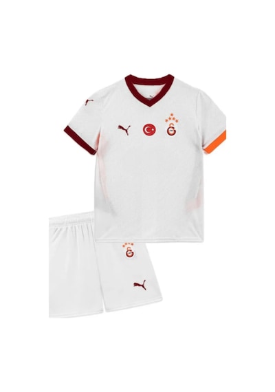 Gsstore Galatasaray Lisanslı 24-25 Sarı - Kırmızı 5 Yıldızlı Çocuk Forma Set Beyaz