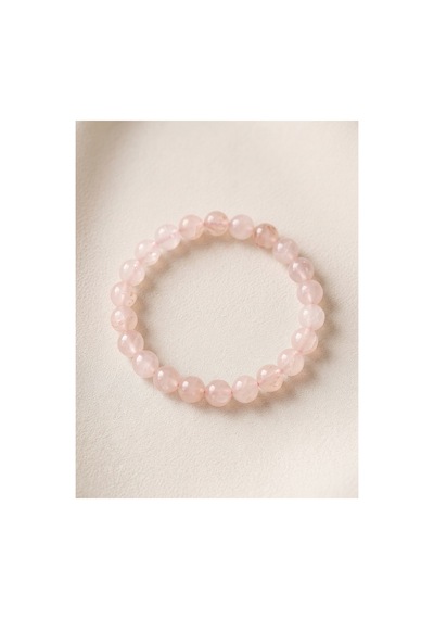 Pembe Kuvars Bileklik El Yapımı