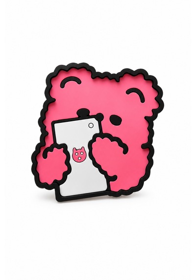 Kemboss Pembe Ayıcıklı Bardak Altlığı 2'li Set - Pvc Kaydırmaz Bardak Altlığı Kahve Kupa Çay Bardağı Altlığı Masa Koruyucu Çok Renkli