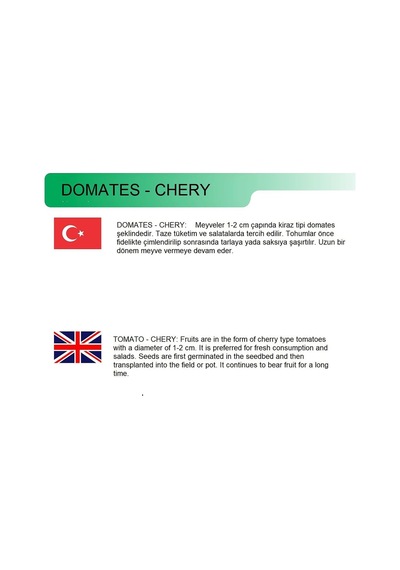 Agrodal Tarım Ata Tohumu Doğal Kahvaltılık Chery Domates 100 Adet Tohum