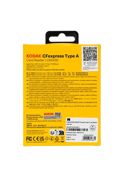 Kodak Cf Express Type A Kart Okuyucu 10gbps Cra100