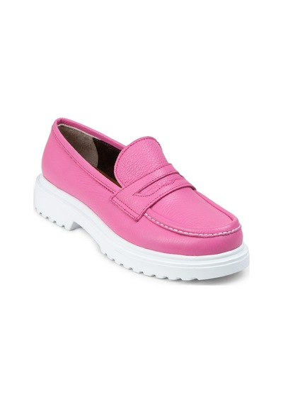Deery Hakiki Deri Pembe Kadın Loafer - 01903zpmbp01 Pembe