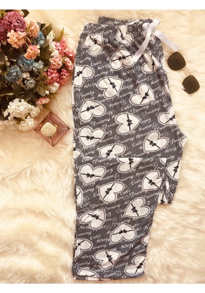 Cepsiz Yazlık Kadın Pijama Altı B9 Gri