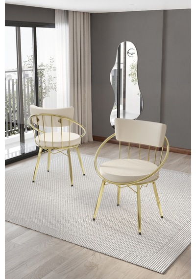 Turkuaz Mutfak Masası Takımı 6-8 Kişilik 90 160 Gold Krem