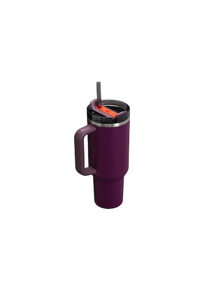 Stanley Kişiselleştirilebilir Quencher Pipetli Paslanmaz Çelik Vakum Yalıtımlı Termos Bardak 1.18 L Özel İsimli Mor
