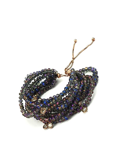Swarovski Taşlı Gümüş Rose Ayarlanabilir Asansörlü Bileklik