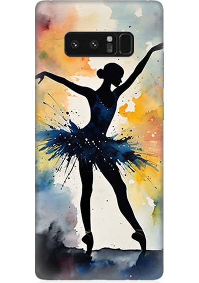 Samsung Galaxy Note 8 Uyumlu Dansın Büyülü Gölgesi Desenli Silikon Kılıf Çok Renkli