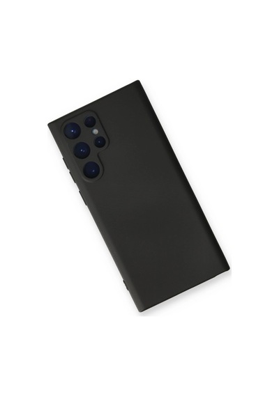 Samsung Galaxy Uyumlu Galaxy S23 Ultra Kılıf Nano İçi Kadife Silikon - Siyah 1