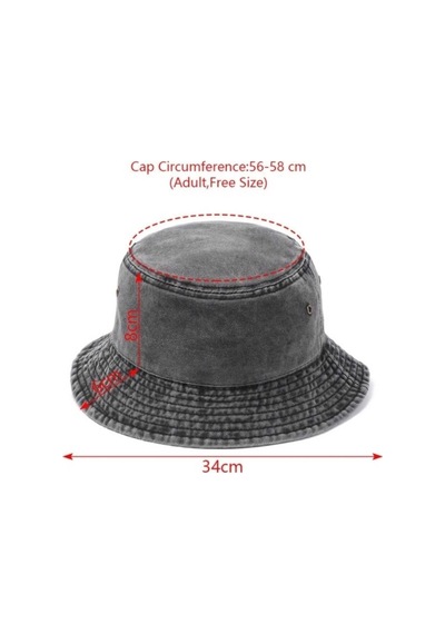 Tezzgelsin Unisex Uv Korumalı Pamuklu Eskitme Bucket Şapka Kırmızı