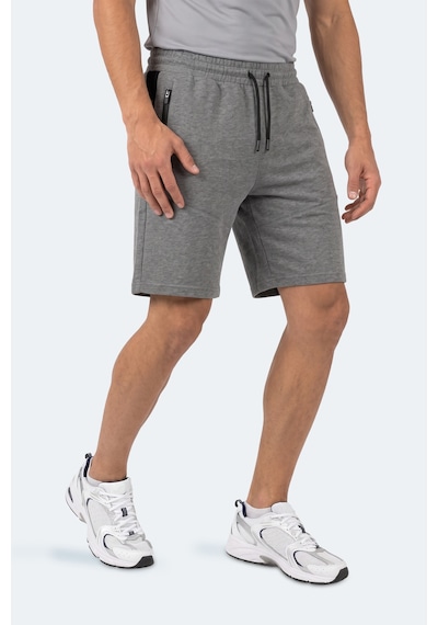 Slazenger Nıkon I Erkek Fermuar Cepli Koyu Gri Şort