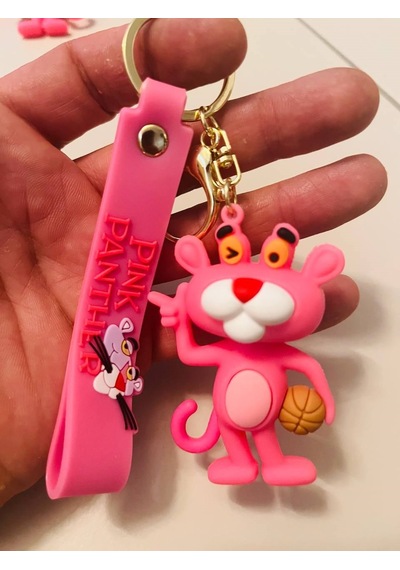 Pembe Panter Pink Panther 3d Silikon Anahtarlık Karakter Çanta & Araba Süsü