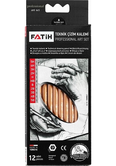 Fatih Kurşun Kalem Dereceli Kalem Professional Set 12 Li Blister