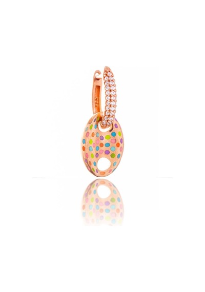 Color Bubbles Gümüş Küpe-320 Rose