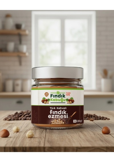 Fındık Kabuğu Türk Kahveli %70 Fındık Ezmesi 200 Gr