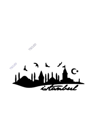 Istanbul Ayyıldız Kaligrafi Sticker 30Cm