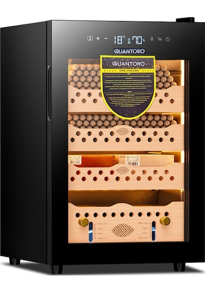 Quantoro Qcc-60 Elektronik Nemlendirme & Soğutmalı Siyah Puro Dolabı - Qtr-001