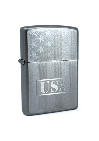 Zippo A.b.d Bayrağı Dizayn Çakmak Gri
