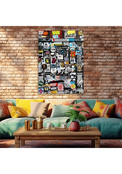 Gerçek Cama Baskı Sanat Temalı Tekli Cam Tablo 548 S510