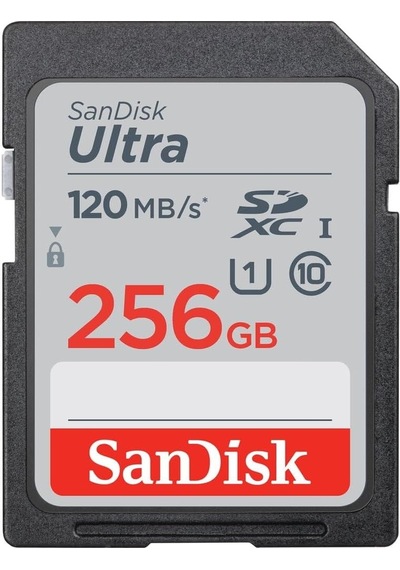 Sandisk 256 Gb Ultra Sdxc Bellek Kartı, 150 Mb/s'ye Kadar, A1 Uyg