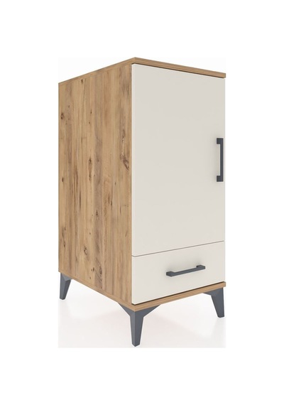 Kronos Komodin 3 Raflı Tek Çekmeceli Tek Kapaklı 44x59x96 Çam-aytaşı Atlas Çam