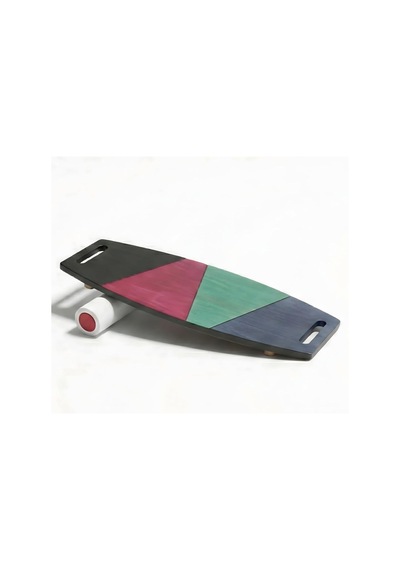Denge Tahtası Balance Board Çift Fonksiyonlu Gym Board Rocket Board 73 X 31 Cm Mavi-siyah-yeşil- Kırmızı Çok Renkli