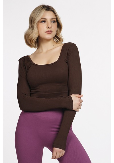 Doremi Seamless Straplez Uzun Kollu Fitilli Büstiyer 001