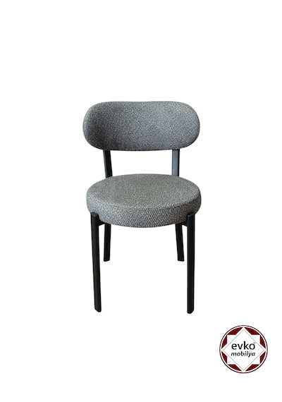 Evko Mobilya Smart Sandalye, Mutfak Salon Sandalyesi, 2 Adet Sandalye, Metal Sandalye, Yemek Sandalyesi, Otel Cafe Restoran Sandalyesi Gri