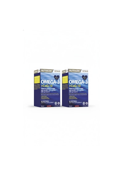 Nutraxin Omega-3 + Coq10 60 Yumuşak Kapsül 2 Li Set