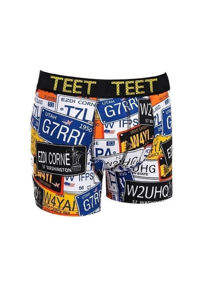Ladytime Plaka Desenli Erkek Boxer - %95 Pamuk - 2304t1-1 Mavi