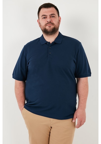 Buratti Pamuklu Regular Fit Büyük Beden Erkek Polo Yaka T Shirt 5902127B Indigo